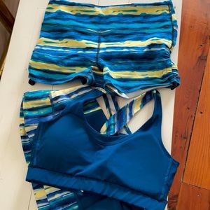 Three piece GAIAM yoga/studio workout set.